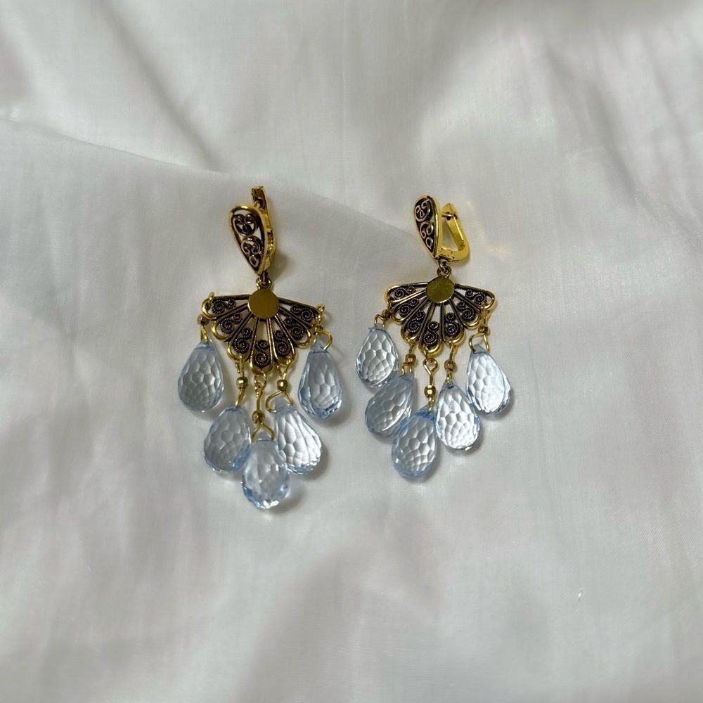 Crystal drop earrings M566
